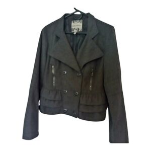 z VTG! 90s Body Central Charcoal Double-Breasted Blazer- L